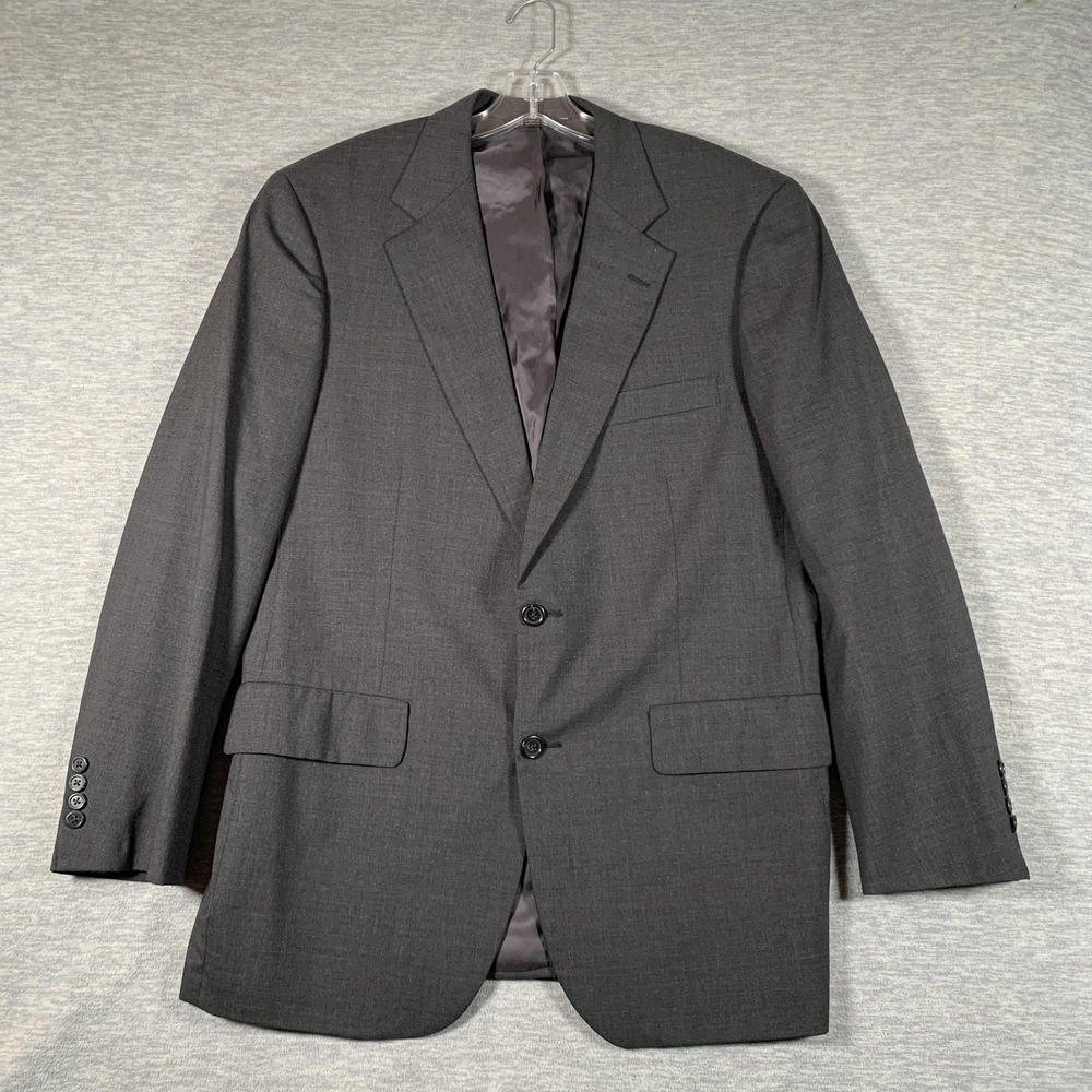 Brooks Brothers Suit Jacket Mens 40 Regular Gray Wool 2 Button Blazer Made USA